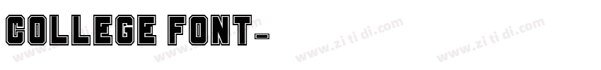 College Font字体转换